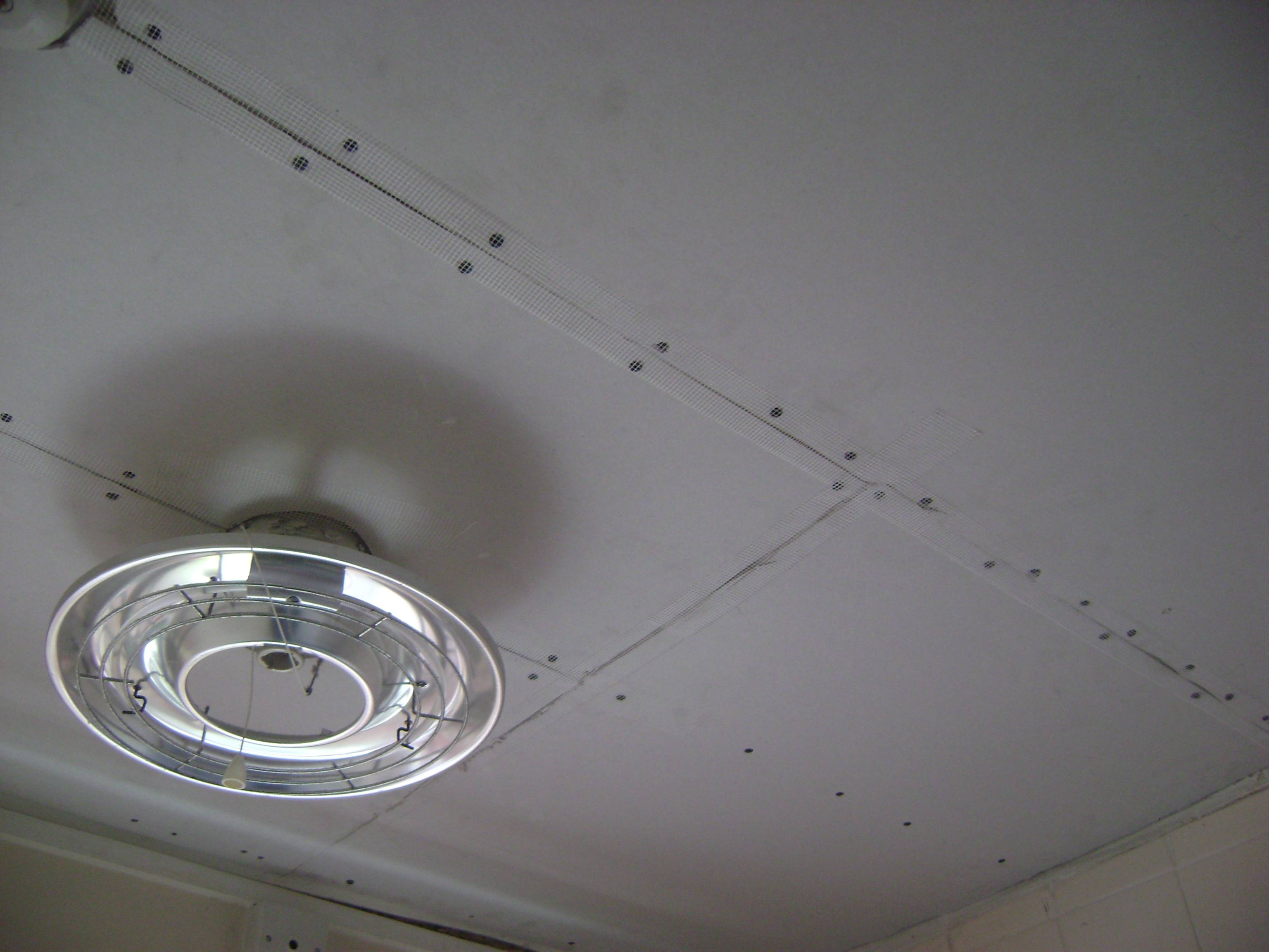 Following removal of the old ceiling it was reboarded.
