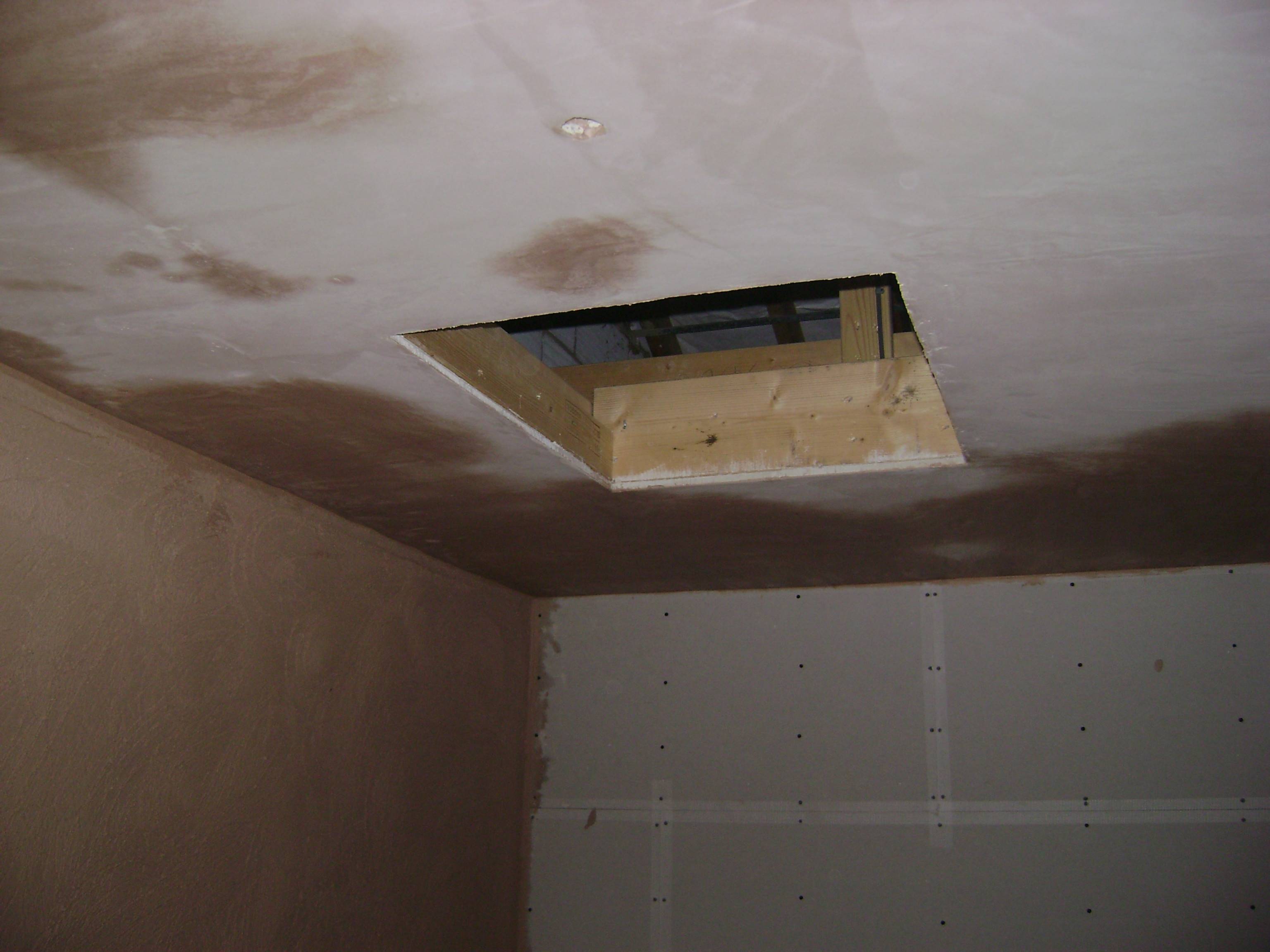 The ceiling was done first, the walls will be done next.
