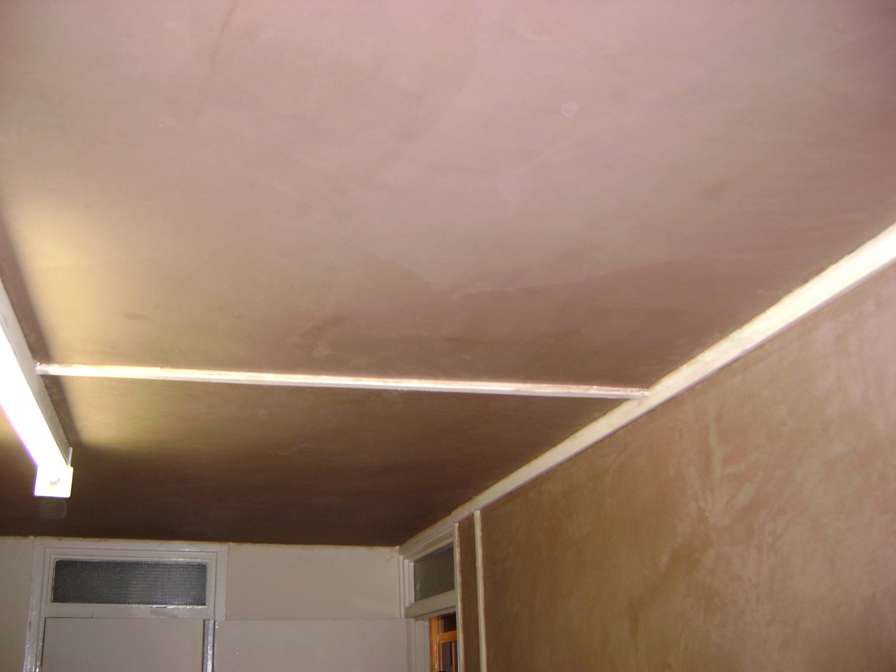 The finished ceiling and walls.