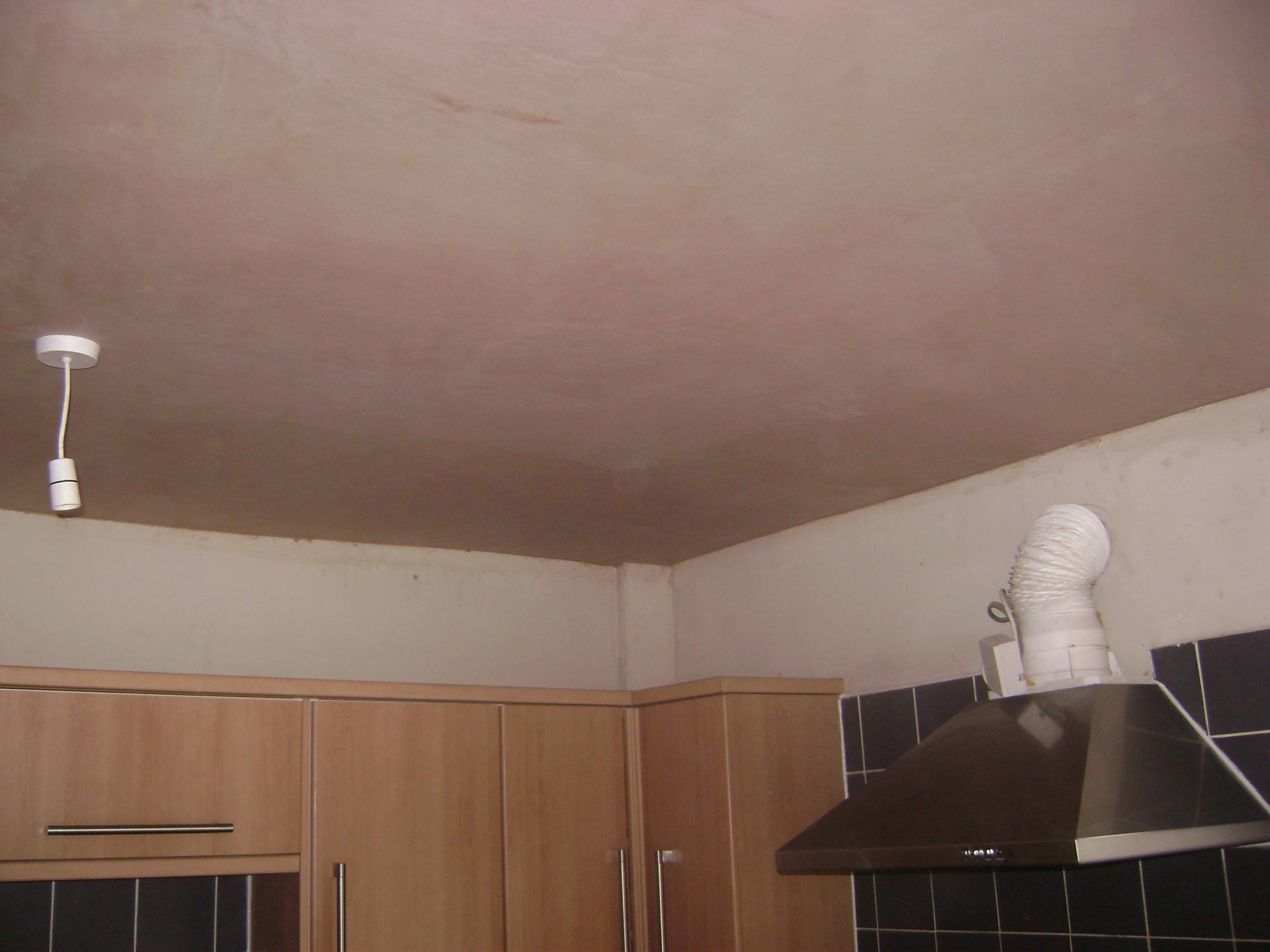 The ceiling was then replastered ready for the customer to decorate once dry