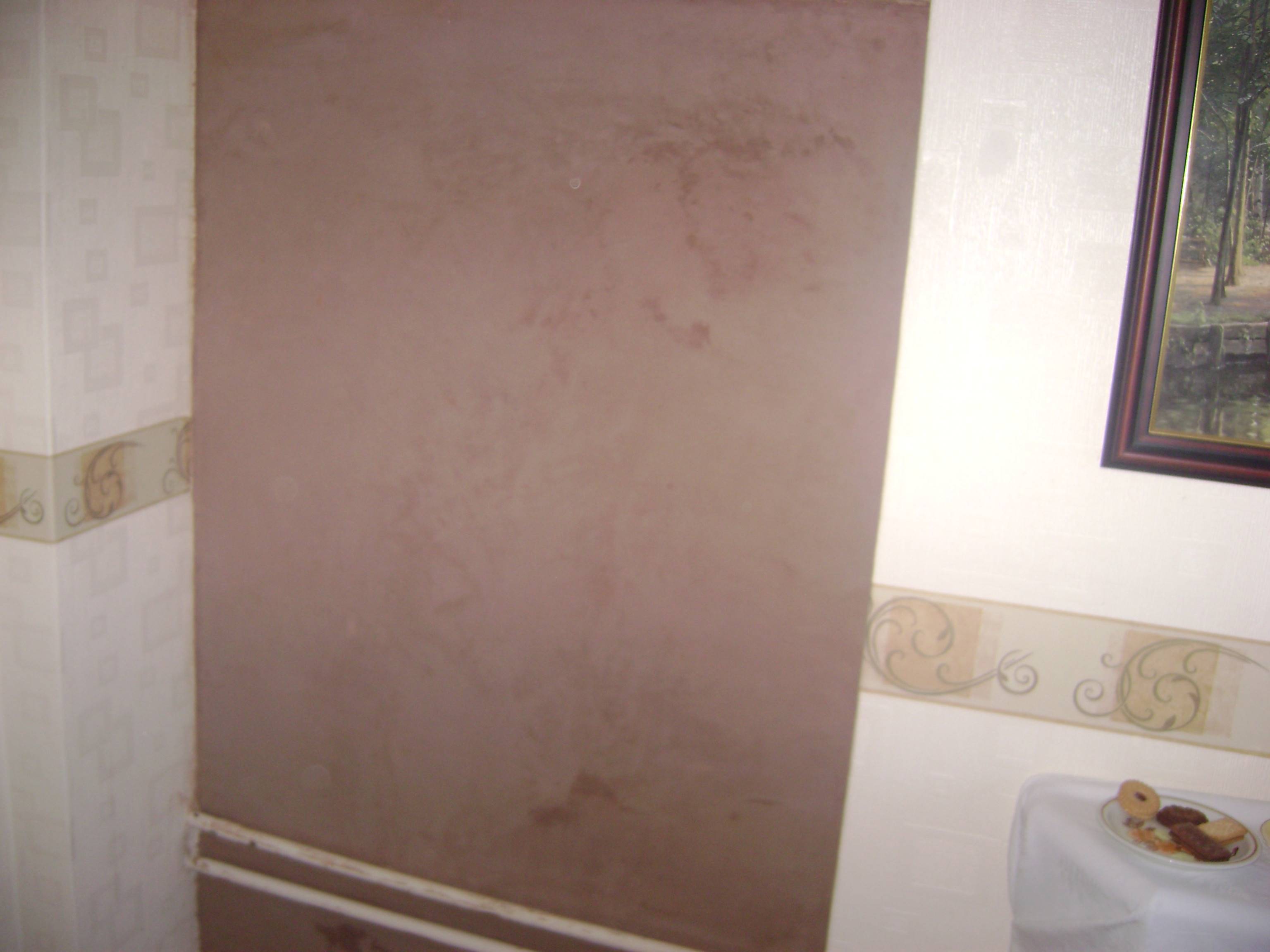 The finished wall once replastering has been carried out, the customer decided to redecorate once the plaster has dried.